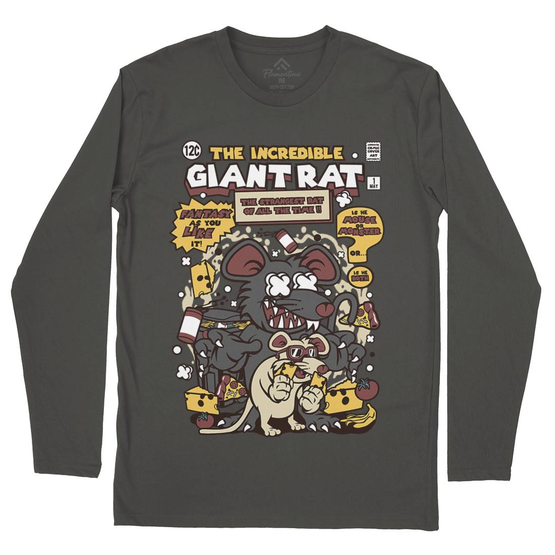 The Incredible Giant Rat Mens Long Sleeve T-Shirt Animals C676