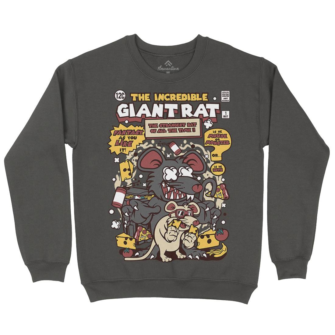 The Incredible Giant Rat Kids Crew Neck Sweatshirt Animals C676