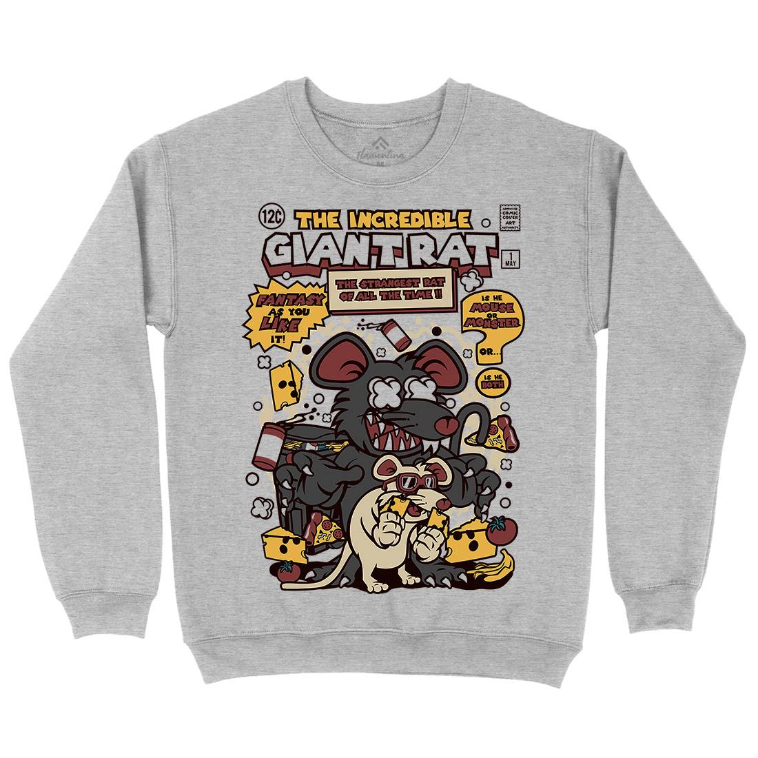 The Incredible Giant Rat Kids Crew Neck Sweatshirt Animals C676