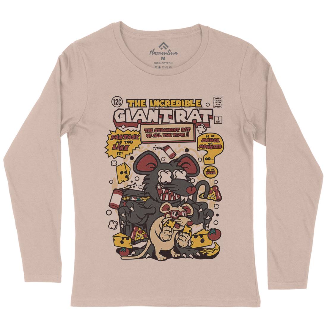 The Incredible Giant Rat Womens Long Sleeve T-Shirt Animals C676