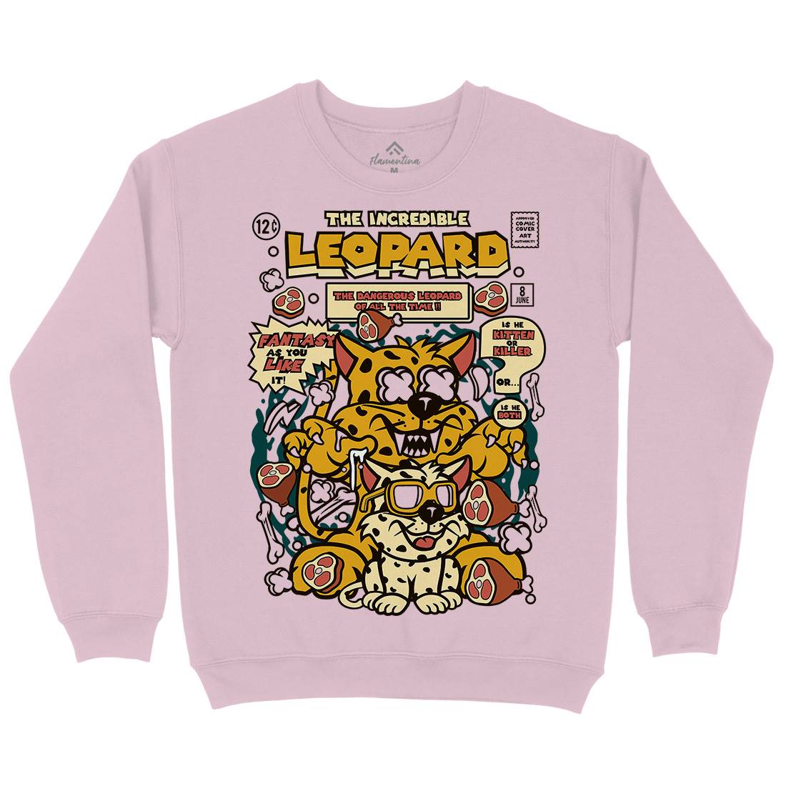 The Incredible Leopard Kids Crew Neck Sweatshirt Animals C677