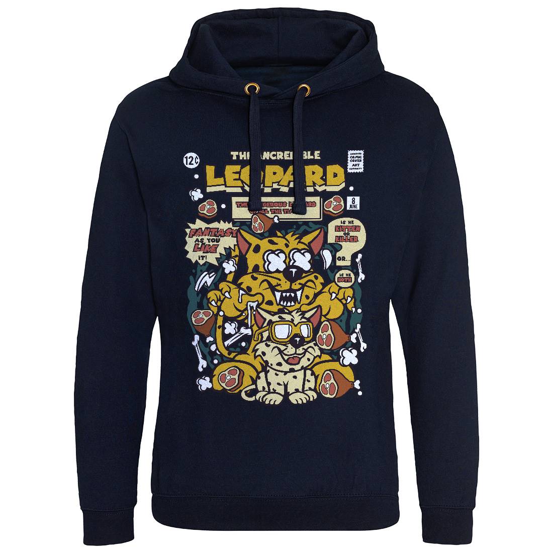 The Incredible Leopard Mens Hoodie Without Pocket Animals C677