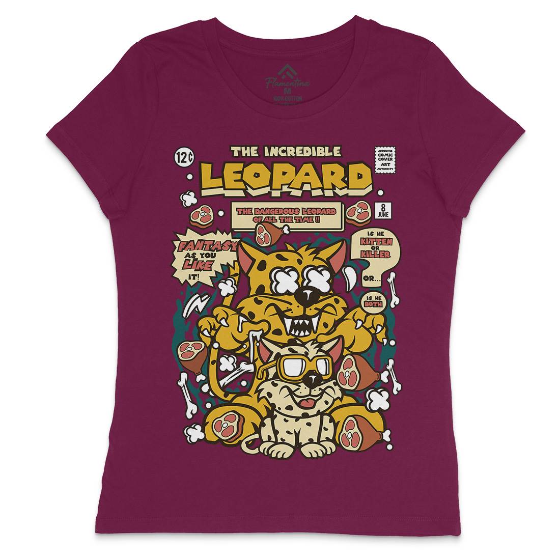 The Incredible Leopard Womens Crew Neck T-Shirt Animals C677