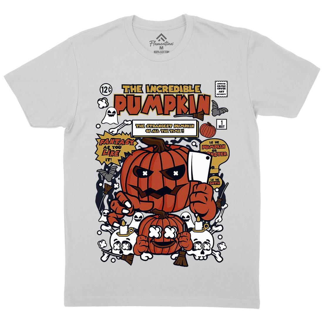 The Incredible Pumpkin Mens Crew Neck T-Shirt Halloween C678