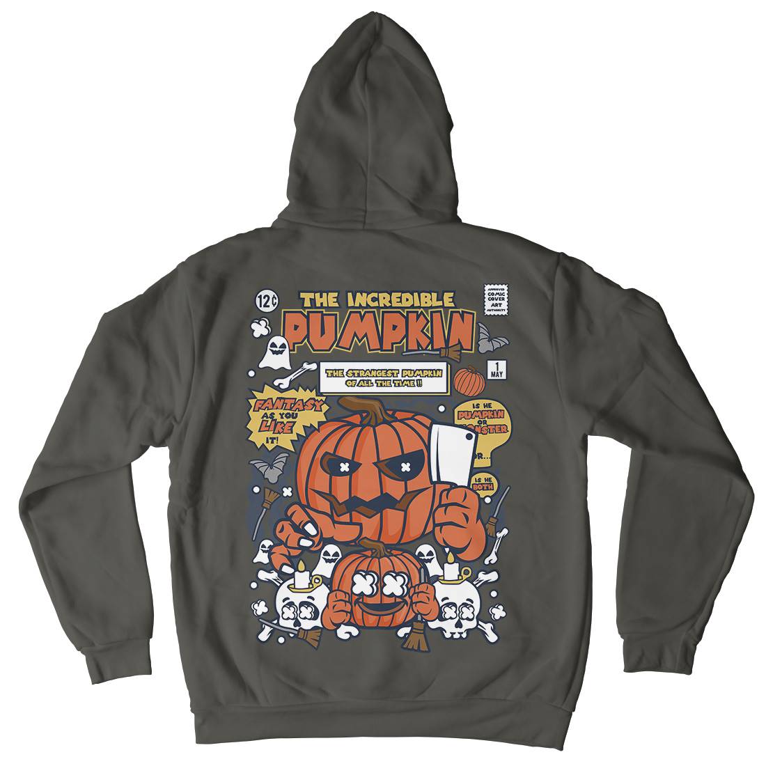 The Incredible Pumpkin Mens Hoodie With Pocket Halloween C678