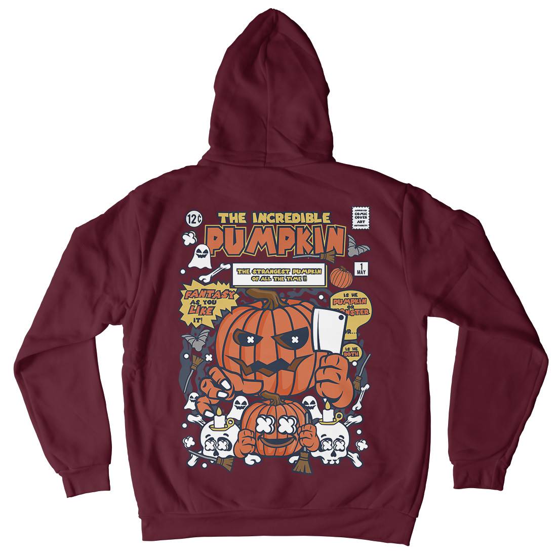 The Incredible Pumpkin Mens Hoodie With Pocket Halloween C678