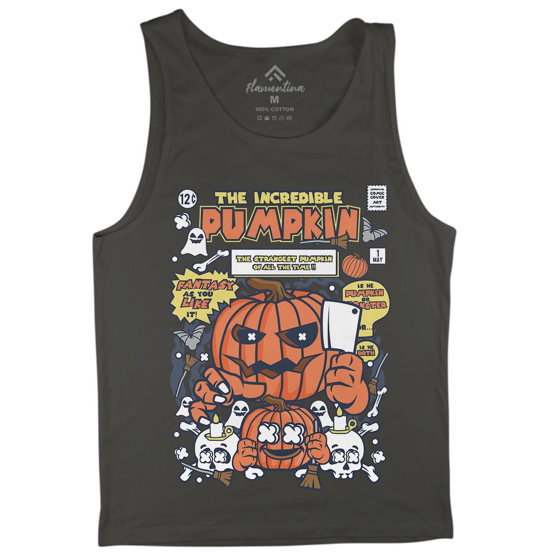 The Incredible Pumpkin Mens Tank Top Vest Halloween C678