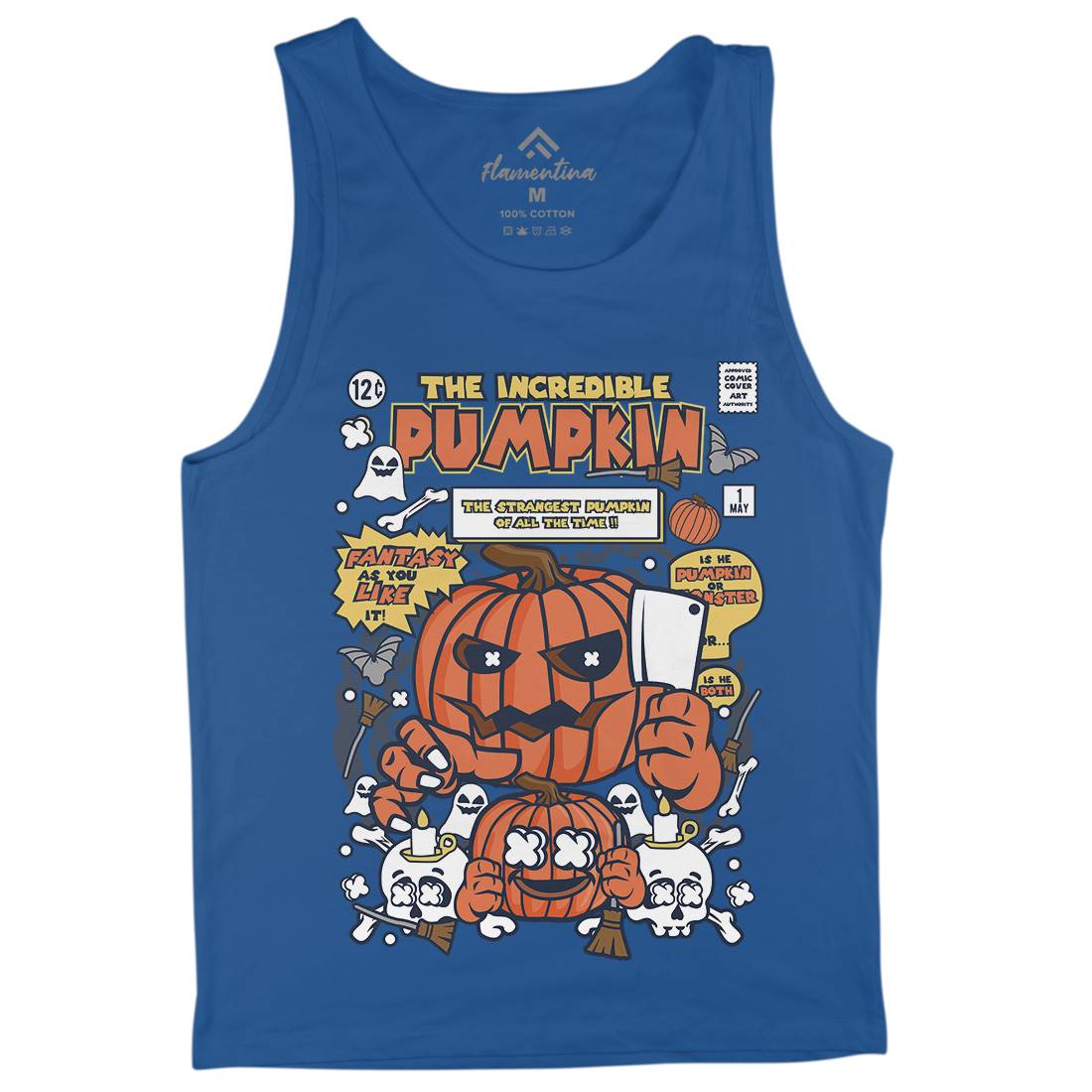 The Incredible Pumpkin Mens Tank Top Vest Halloween C678