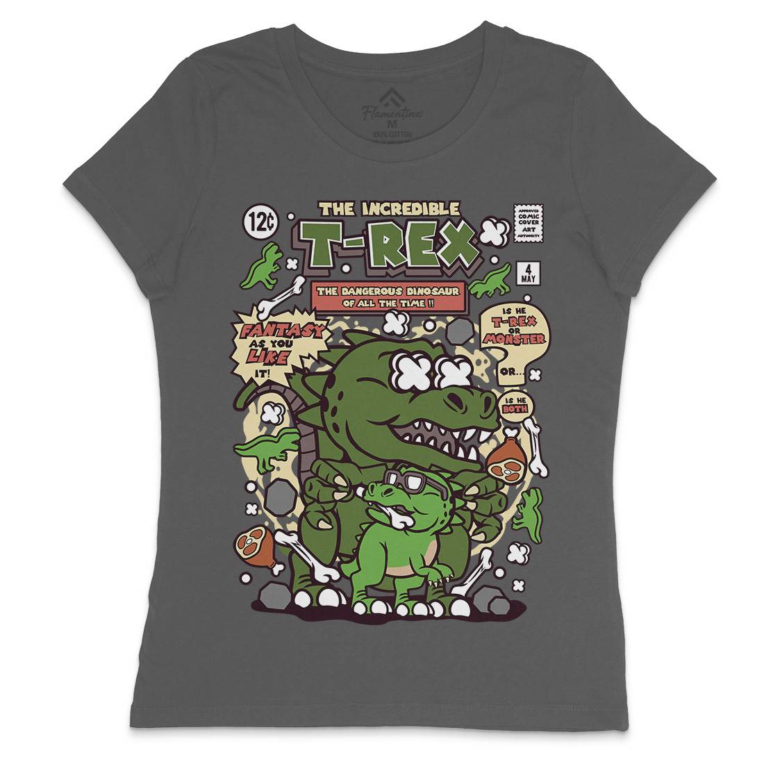 The Incredible T-Rex Womens Crew Neck T-Shirt Animals C679