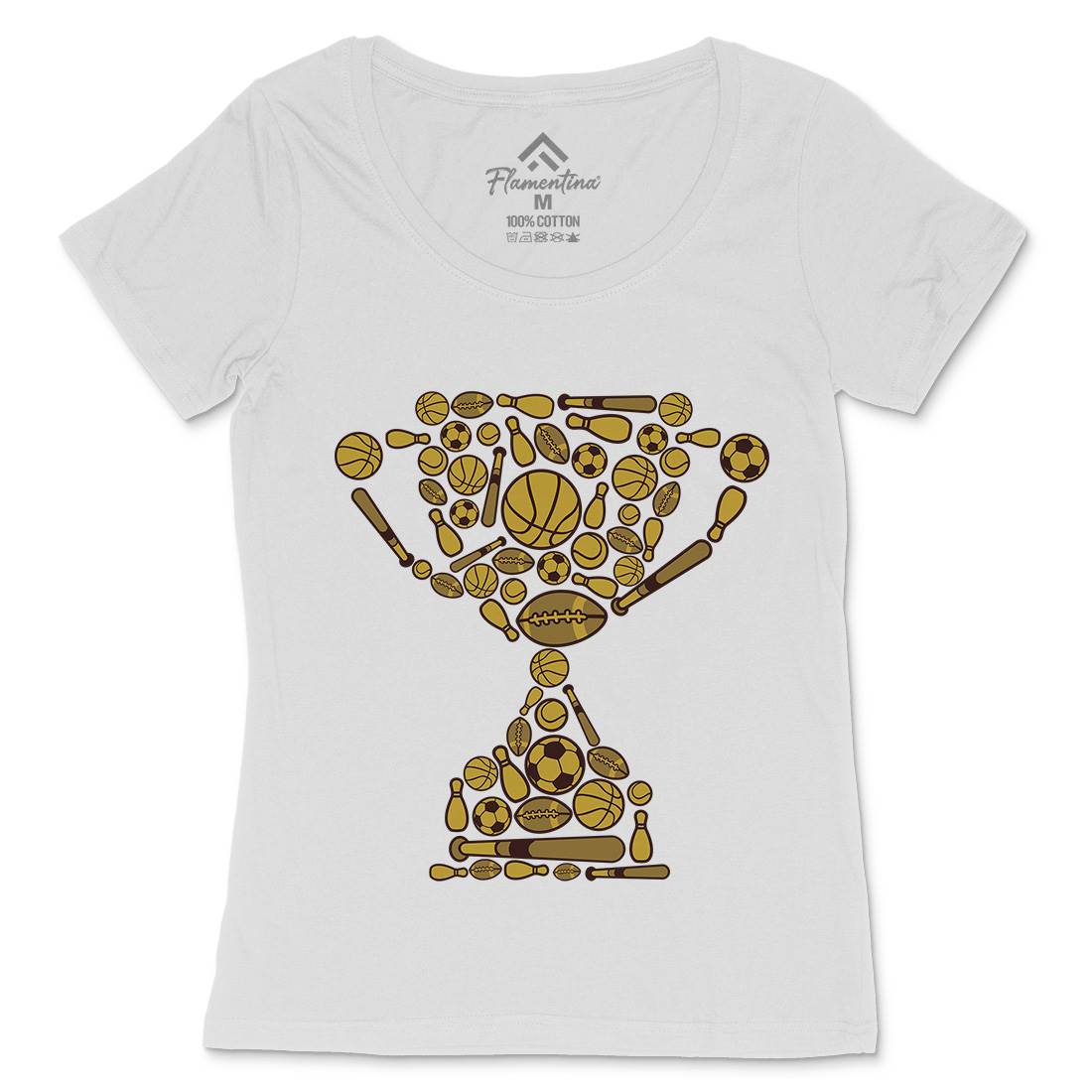 Trophy Womens Scoop Neck T-Shirt Sport C683