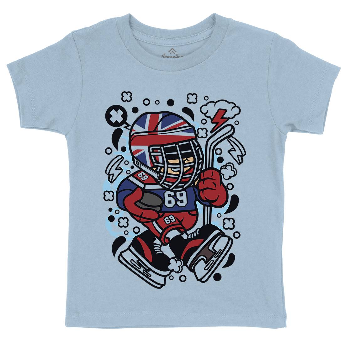 United Kingdom Hockey Kid Kids Crew Neck T-Shirt Sport C684