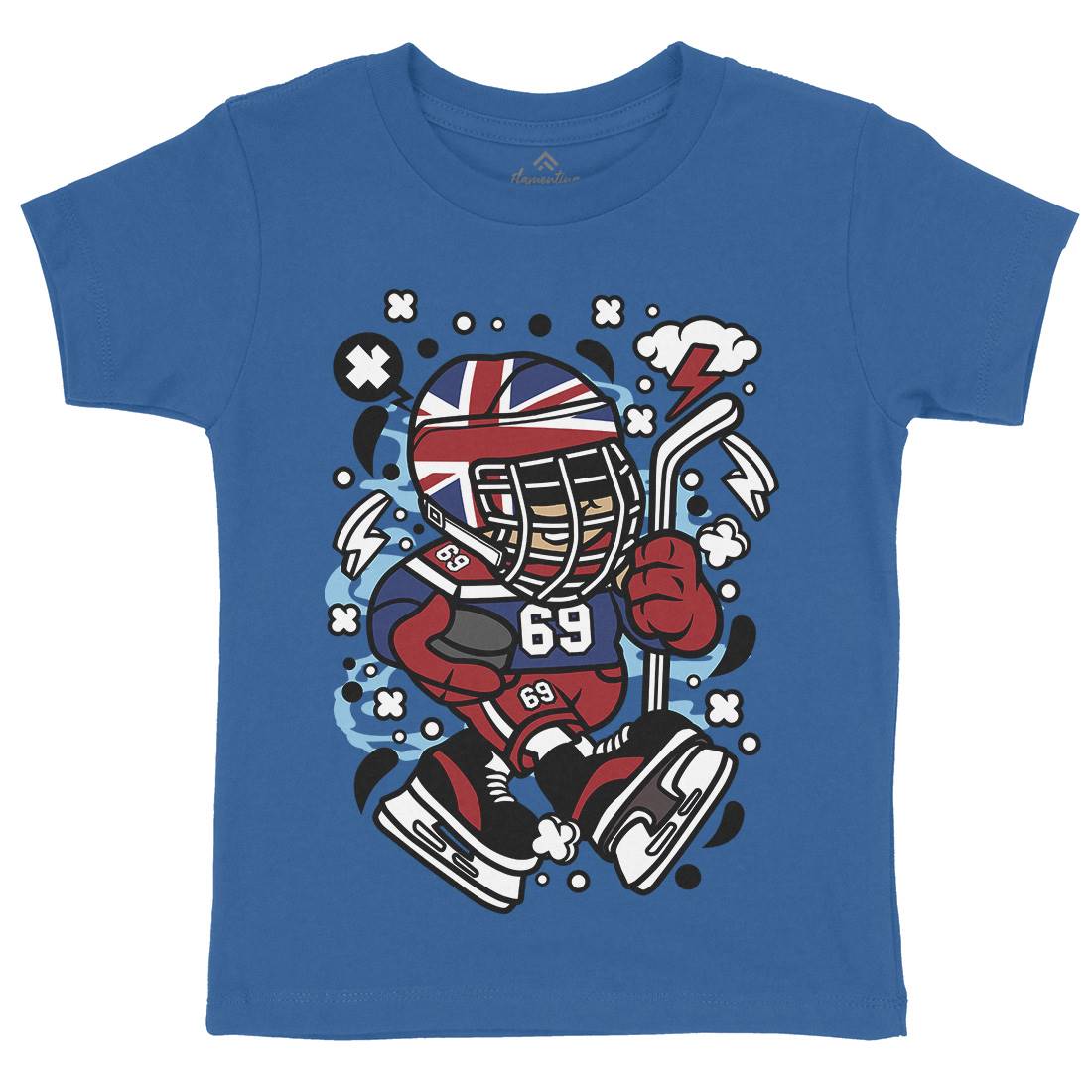 United Kingdom Hockey Kid Kids Crew Neck T-Shirt Sport C684