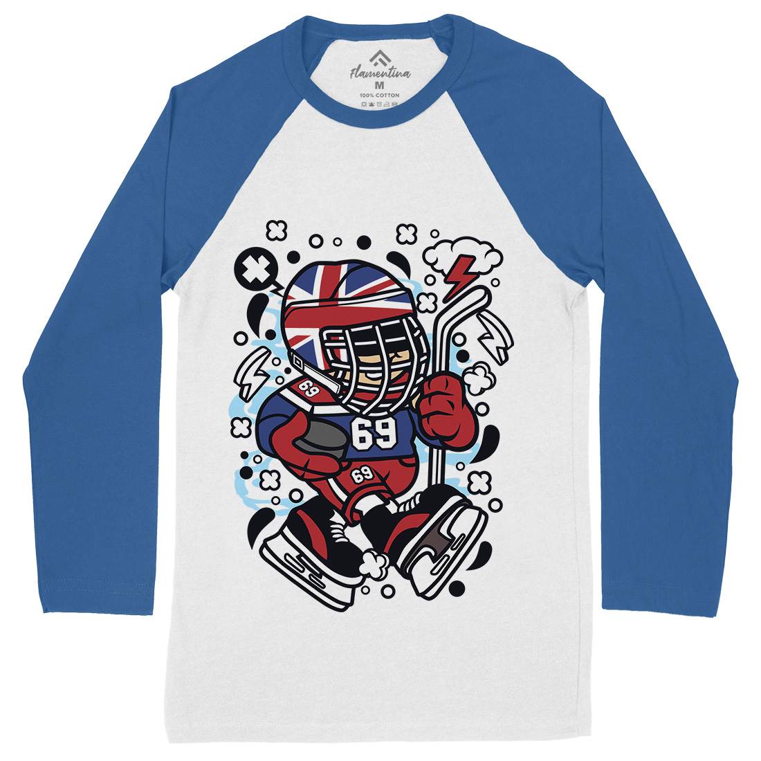 United Kingdom Hockey Kid Mens Long Sleeve Baseball T-Shirt Sport C684