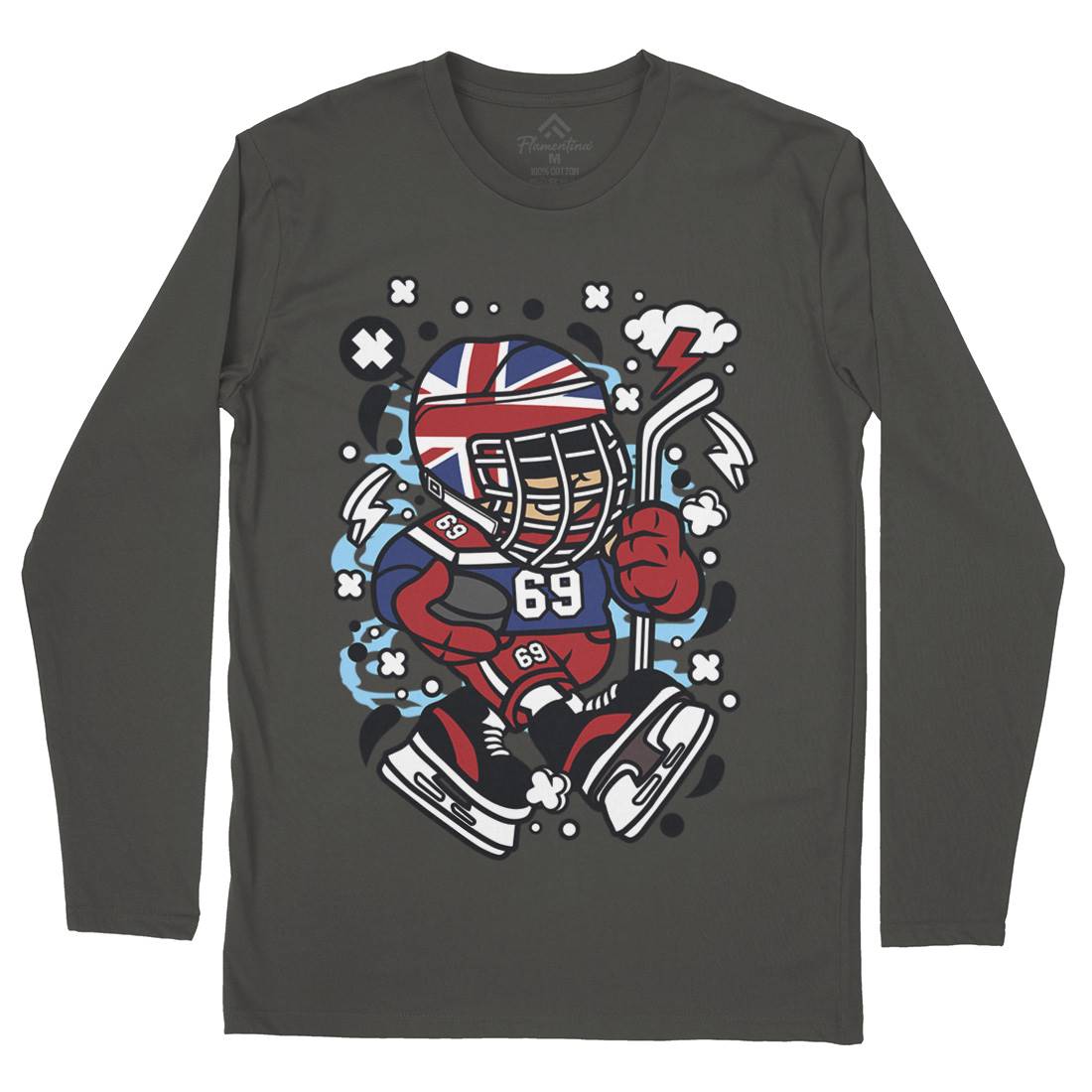 United Kingdom Hockey Kid Mens Long Sleeve T-Shirt Sport C684