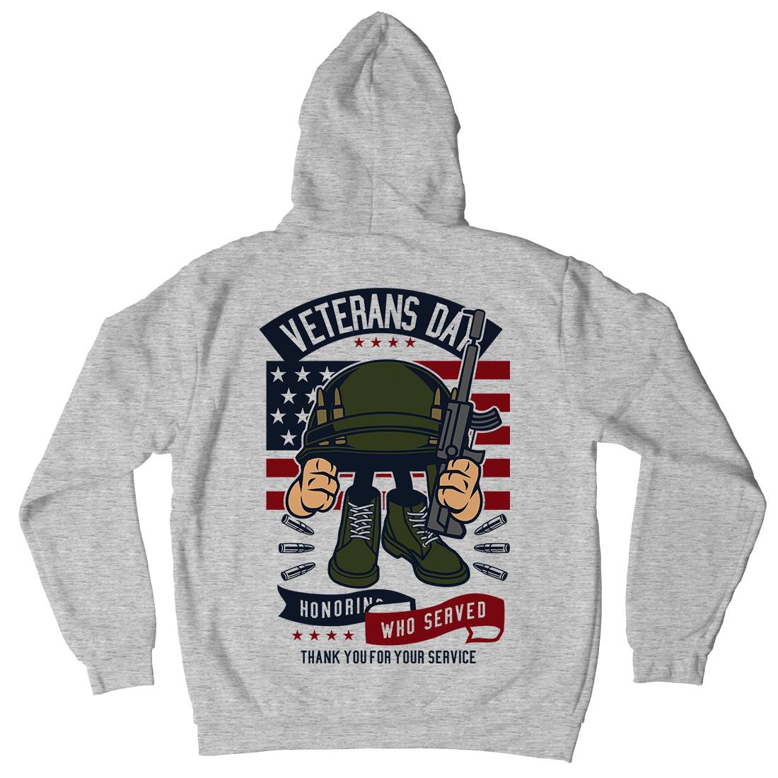 Veterans Day Mens Hoodie With Pocket Army C686