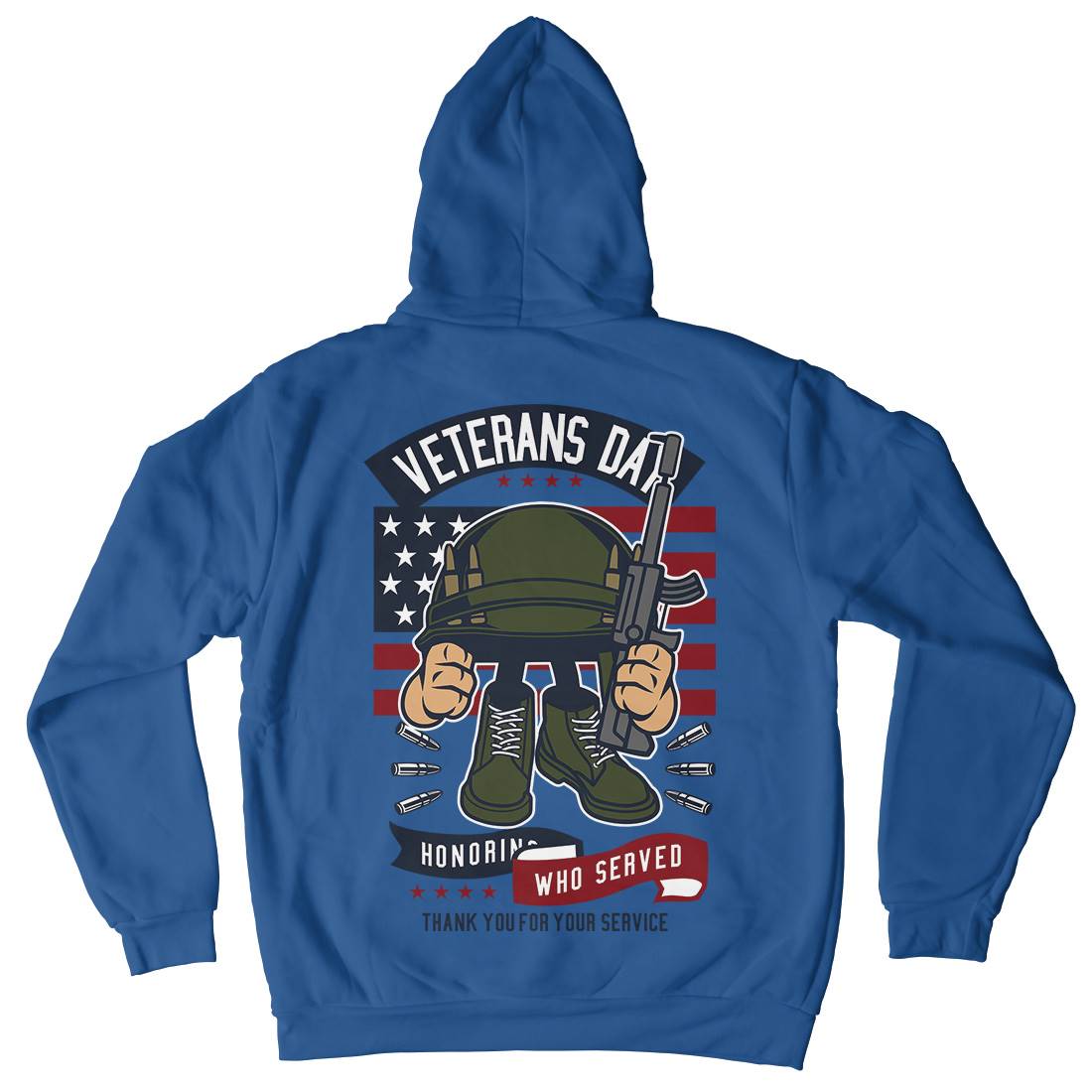Veterans Day Mens Hoodie With Pocket Army C686