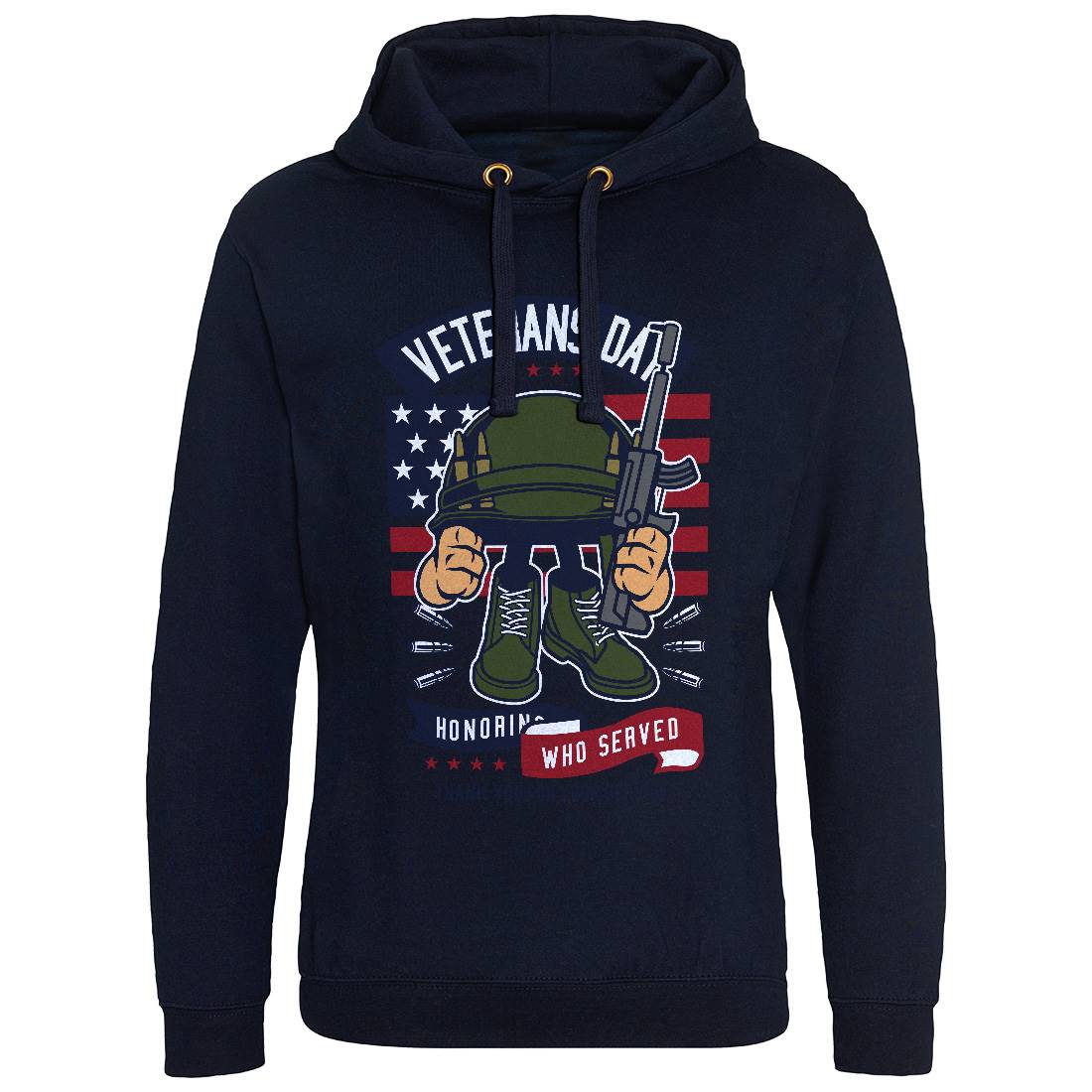 Veterans Day Mens Hoodie Without Pocket Army C686