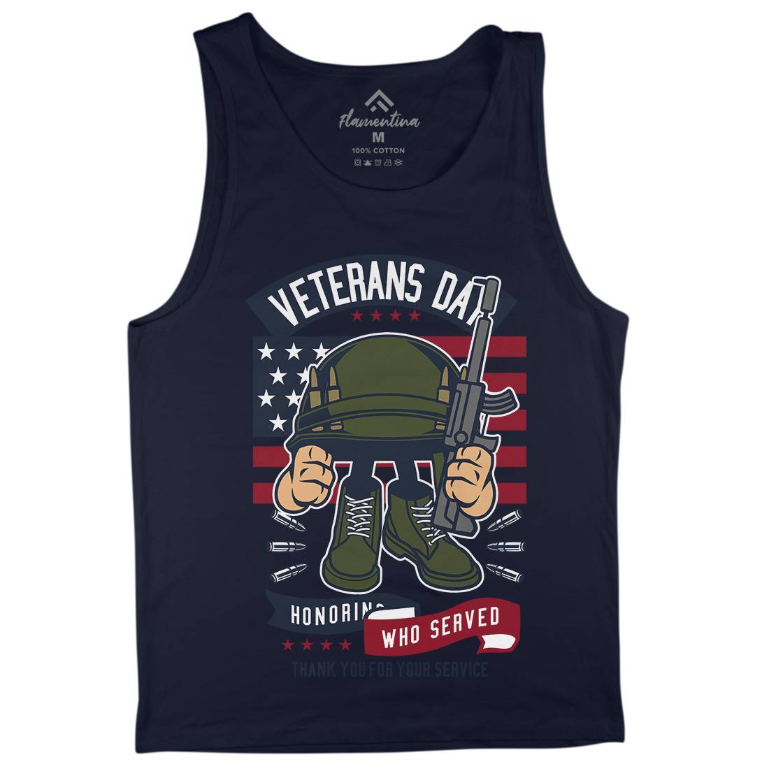 Veterans Day Mens Tank Top Vest Army C686