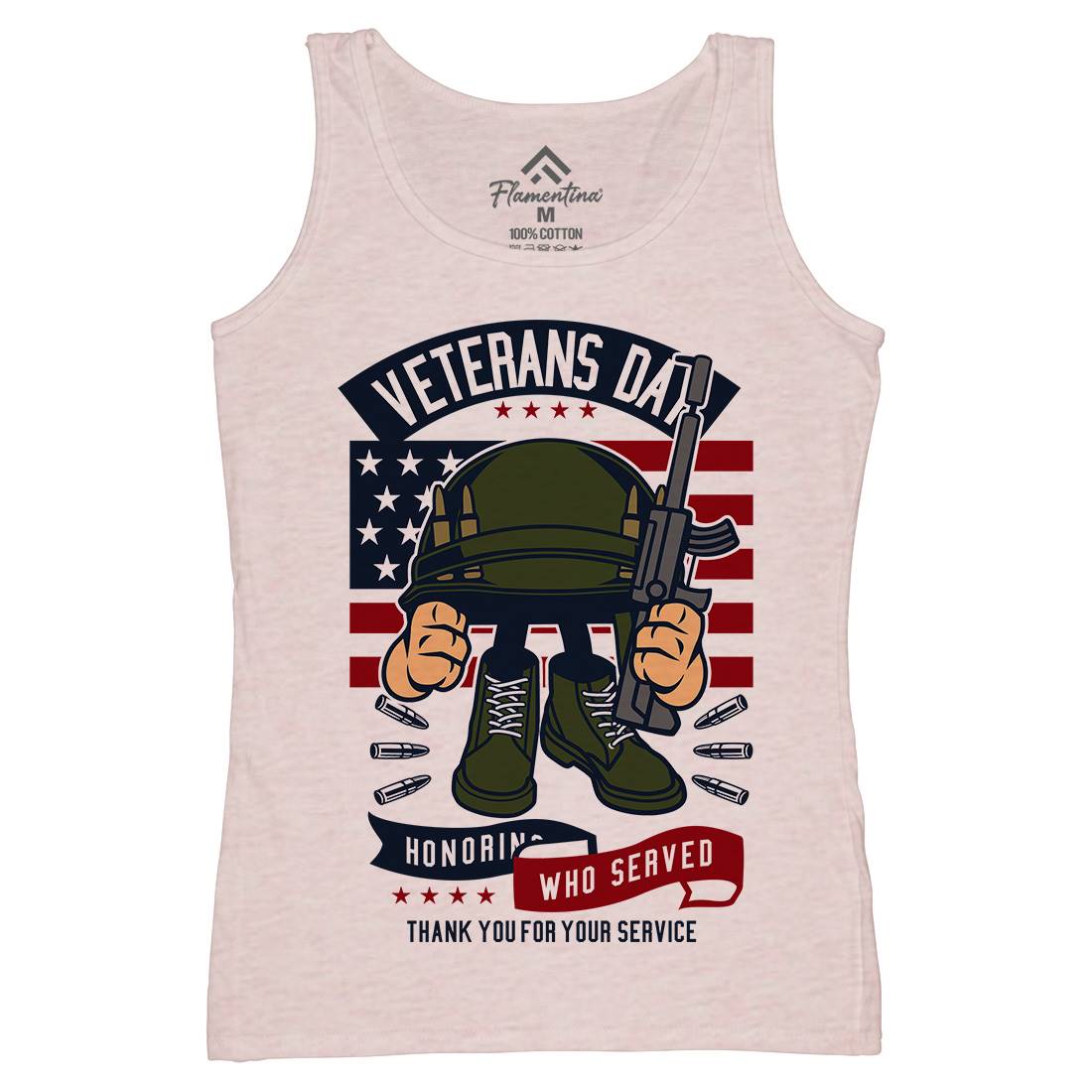 Veterans Day Womens Organic Tank Top Vest Army C686