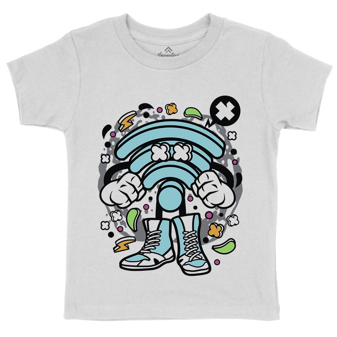 Wi-Fi Kids Organic Crew Neck T-Shirt Geek C690