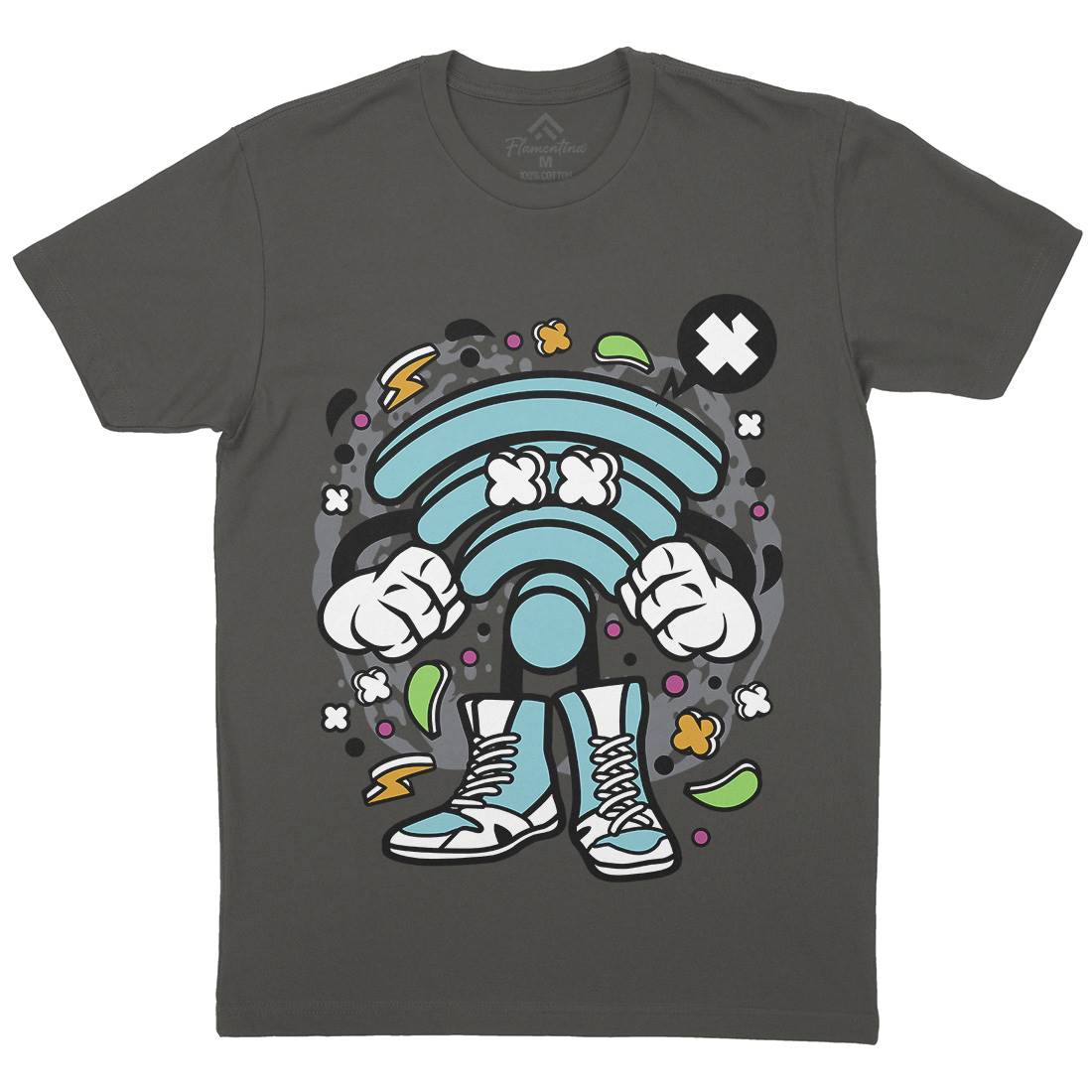 Wi-Fi Mens Crew Neck T-Shirt Geek C690