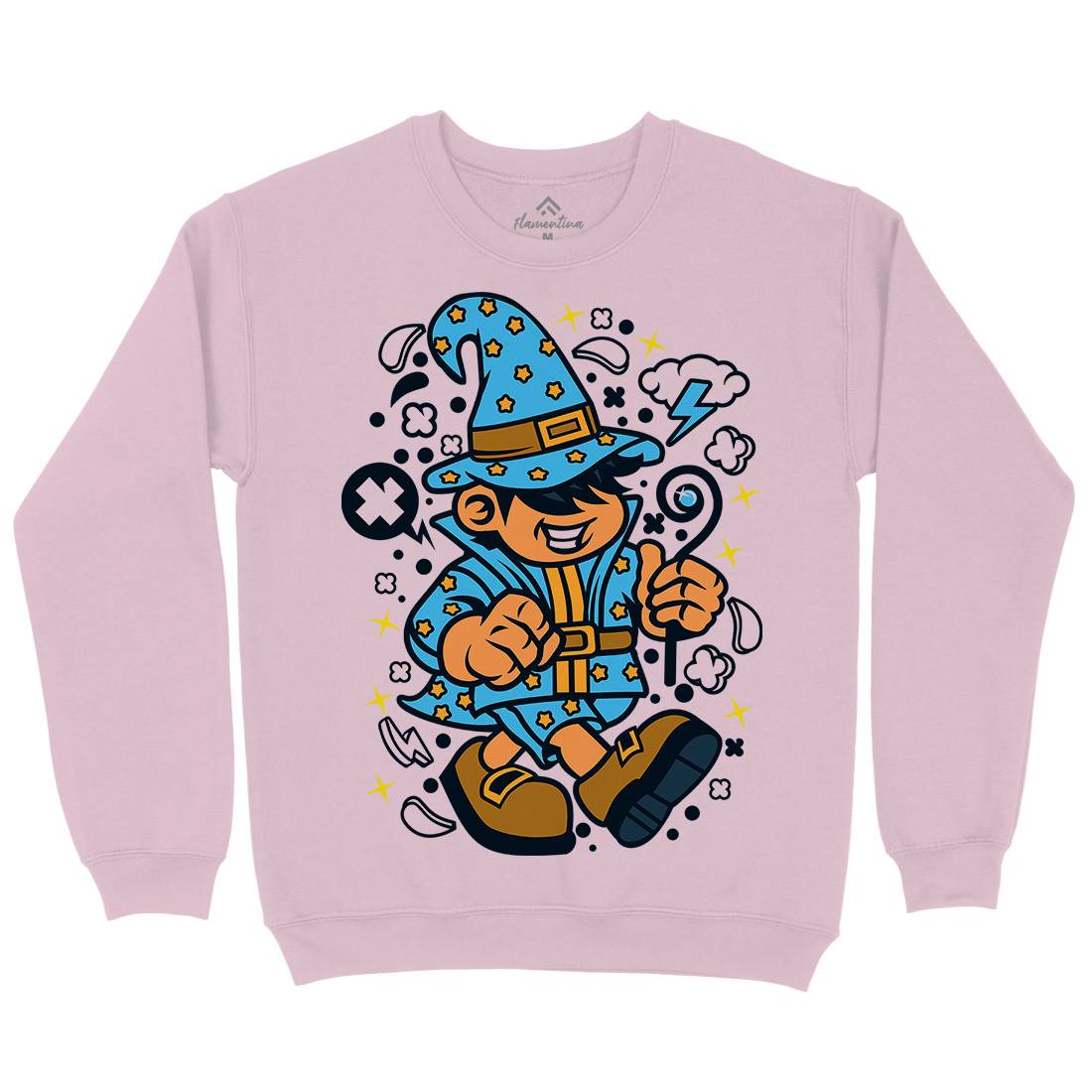 Wizard Kid Kids Crew Neck Sweatshirt Retro C691