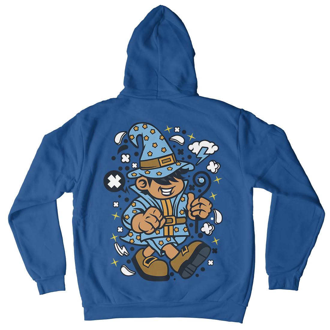 Wizard Kid Kids Crew Neck Hoodie Retro C691