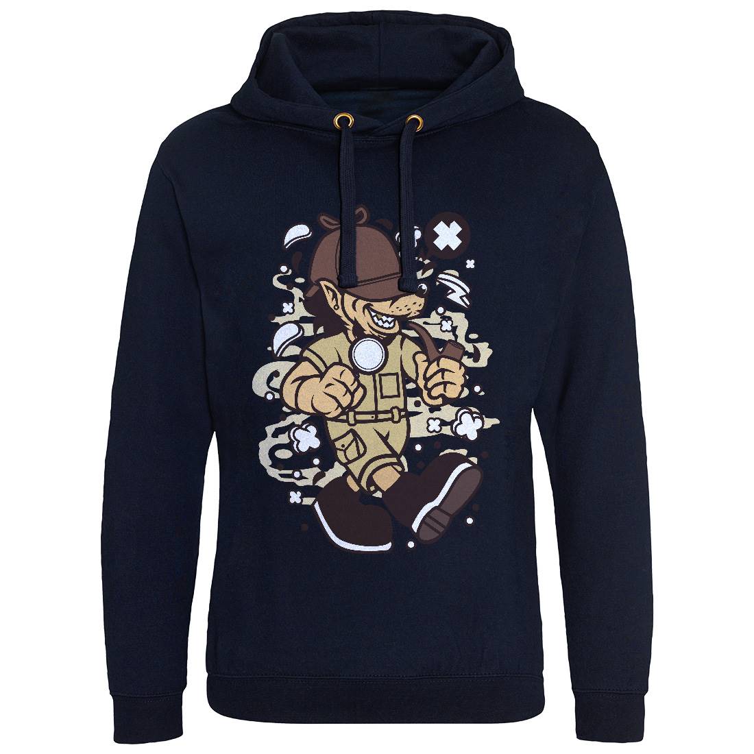 Wolf Detective Mens Hoodie Without Pocket Retro C692