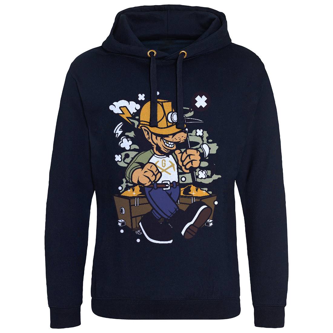 Wolf Gold Miner Mens Hoodie Without Pocket Work C695