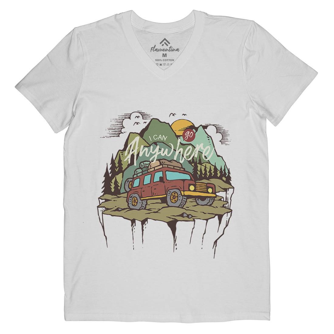 Adventure Mens V-Neck T-Shirt Nature C701