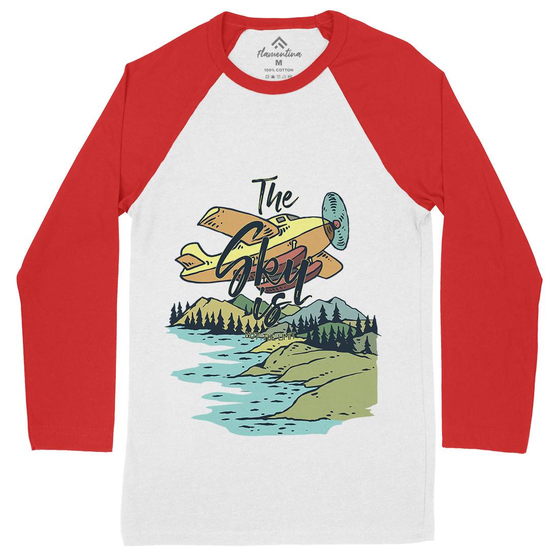 Alaska Mens Long Sleeve Baseball T-Shirt Nature C702