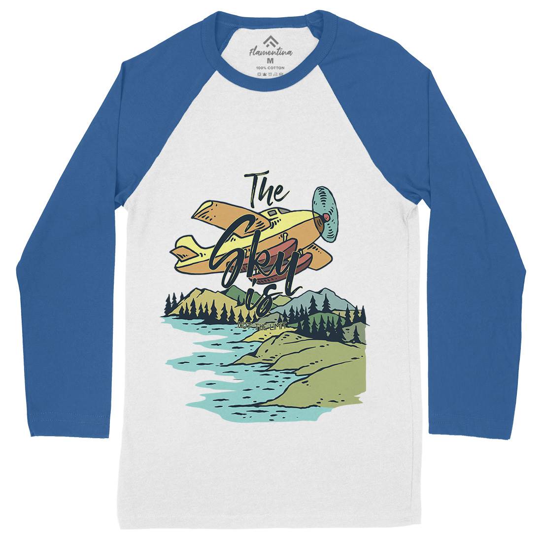 Alaska Mens Long Sleeve Baseball T-Shirt Nature C702