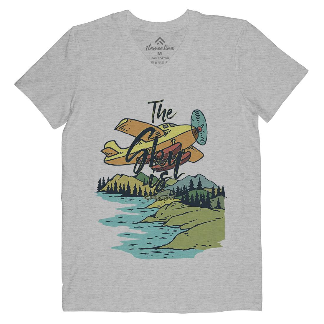 Alaska Mens Organic V-Neck T-Shirt Nature C702