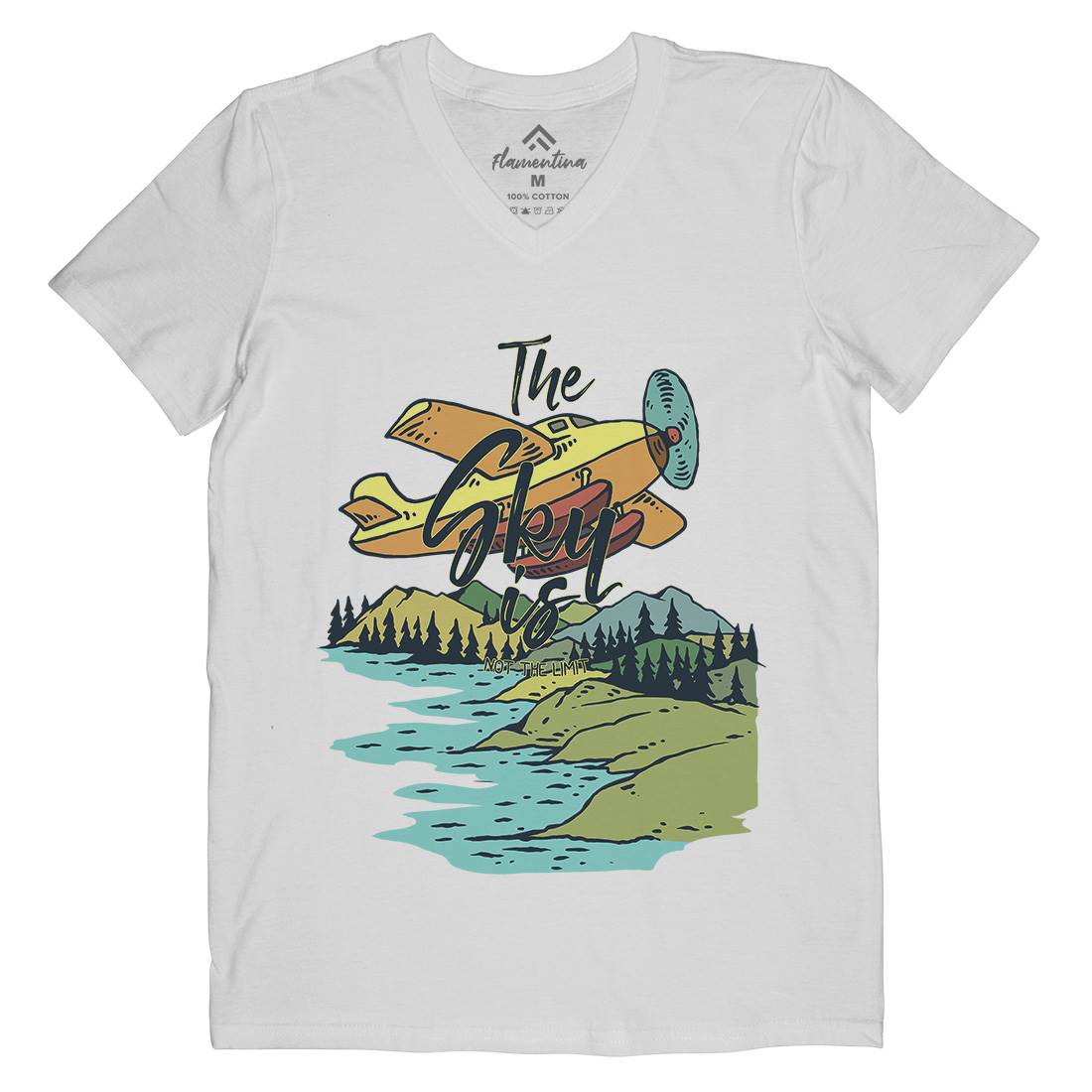 Alaska Mens V-Neck T-Shirt Nature C702