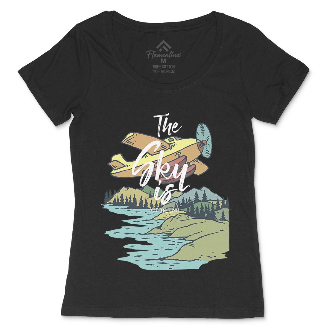 Alaska Womens Scoop Neck T-Shirt Nature C702