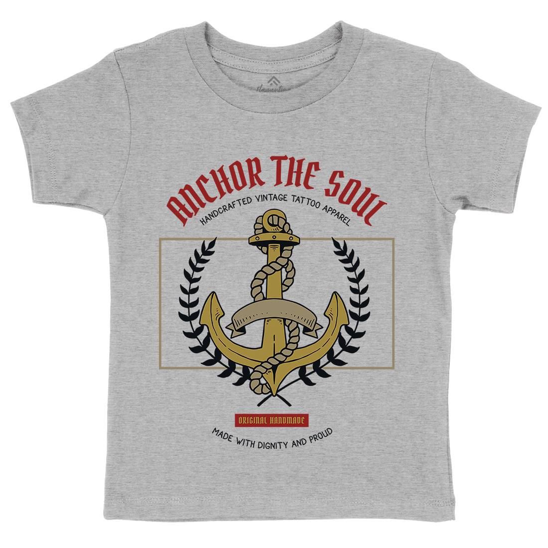 Anchor Kids Crew Neck T-Shirt Navy C704