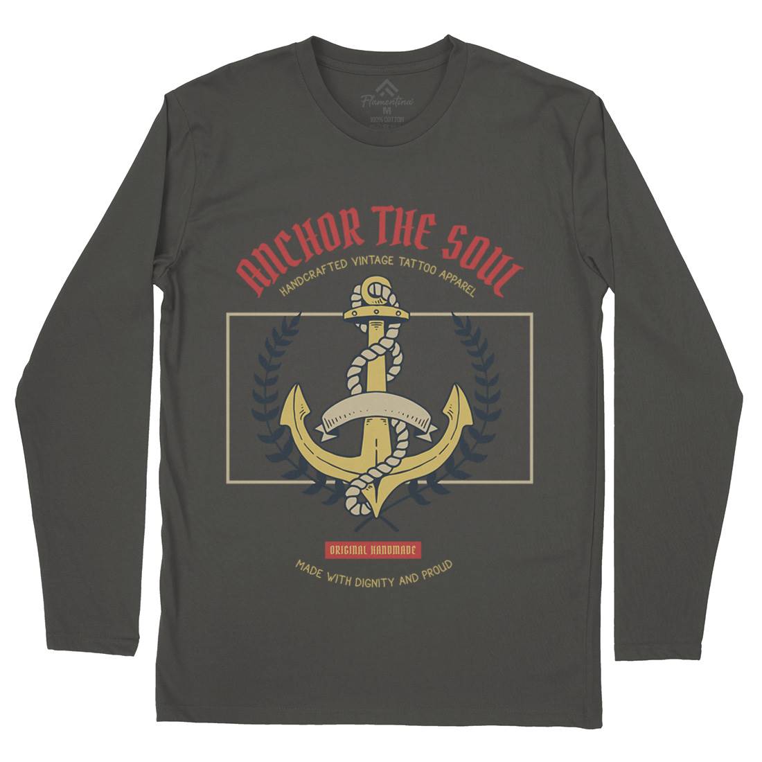 Anchor Mens Long Sleeve T-Shirt Navy C704