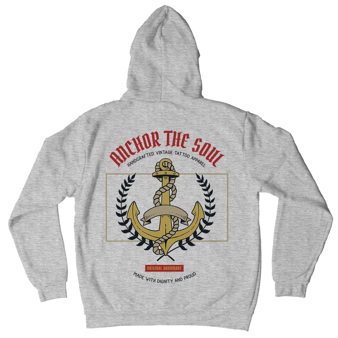 Anchor Mens Hoodie With Pocket Navy C704