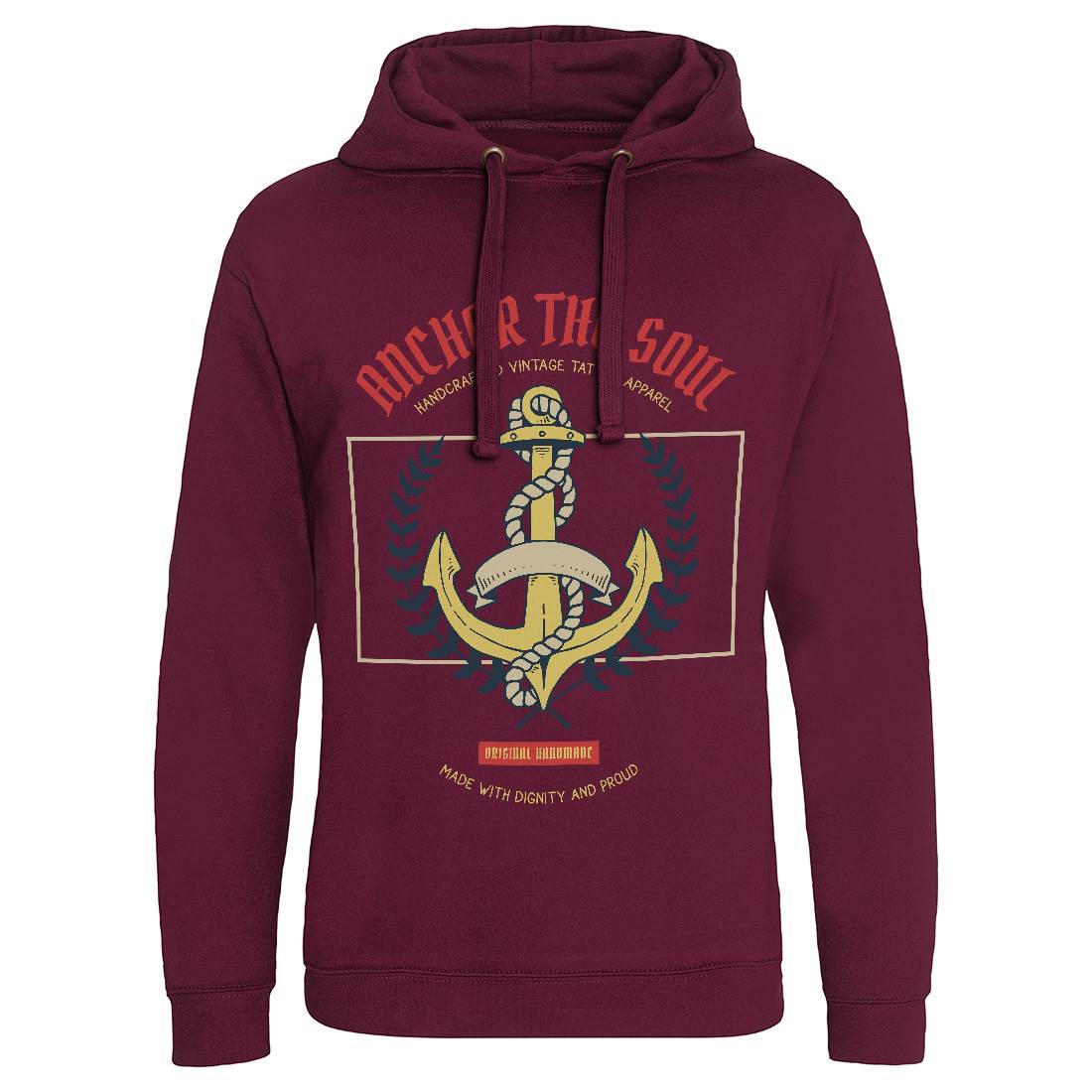 Anchor Mens Hoodie Without Pocket Navy C704