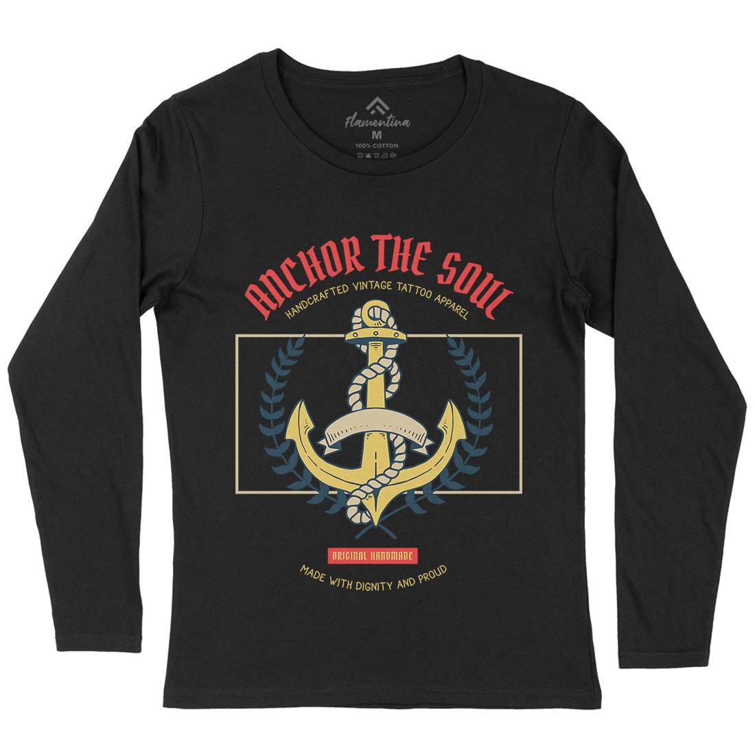 Anchor Womens Long Sleeve T-Shirt Navy C704