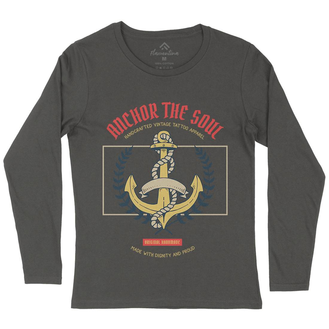 Anchor Womens Long Sleeve T-Shirt Navy C704