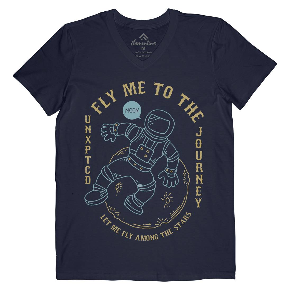 Astro Mens V-Neck T-Shirt Space C706