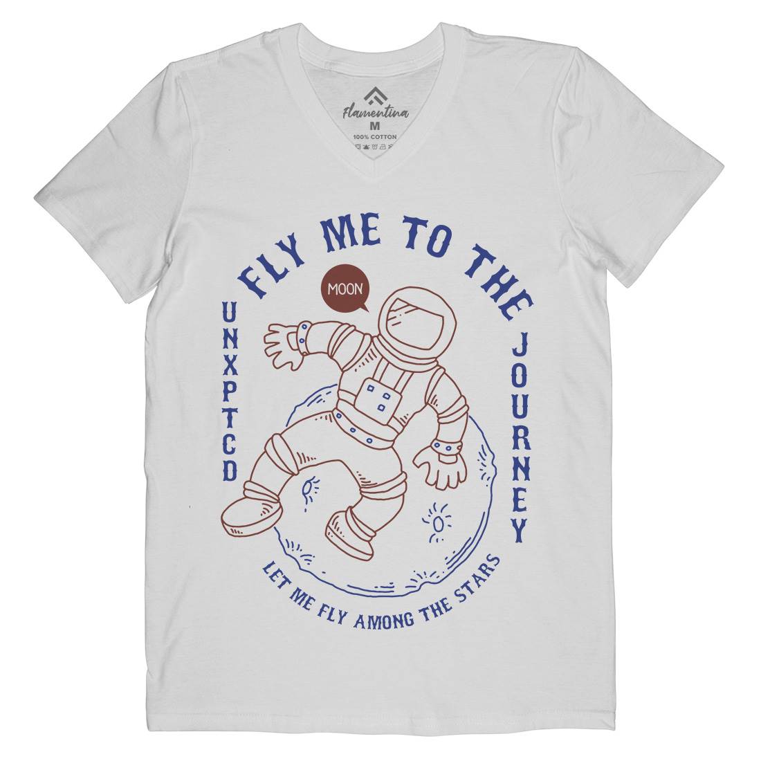 Astro Mens V-Neck T-Shirt Space C706