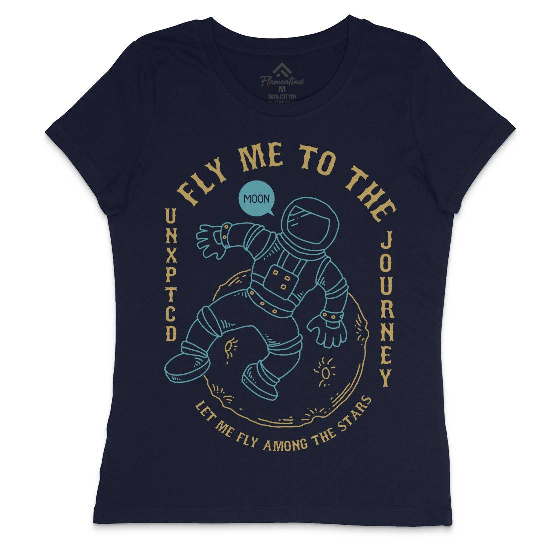 Astro Womens Crew Neck T-Shirt Space C706