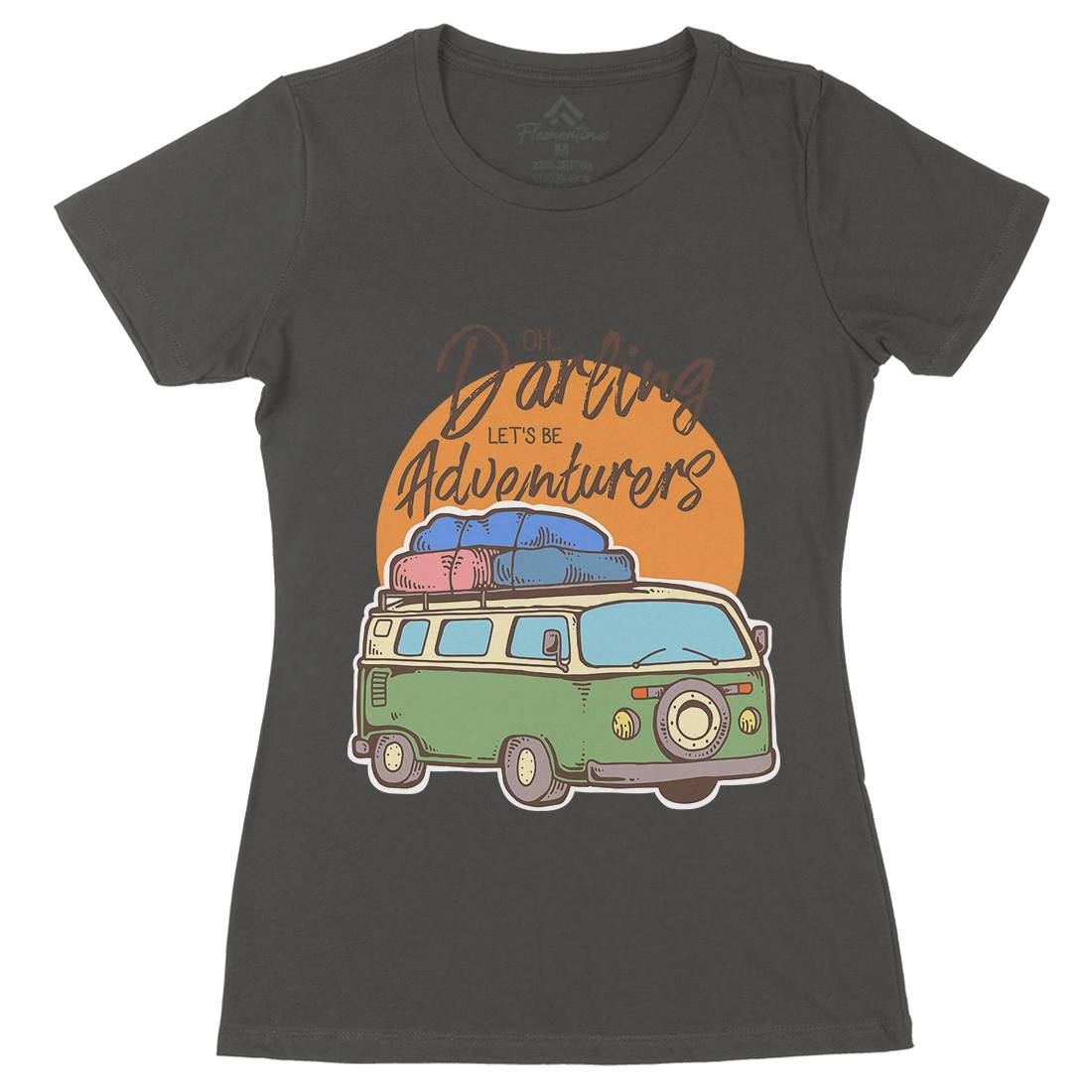 Be Adventurers Womens Organic Crew Neck T-Shirt Nature C707