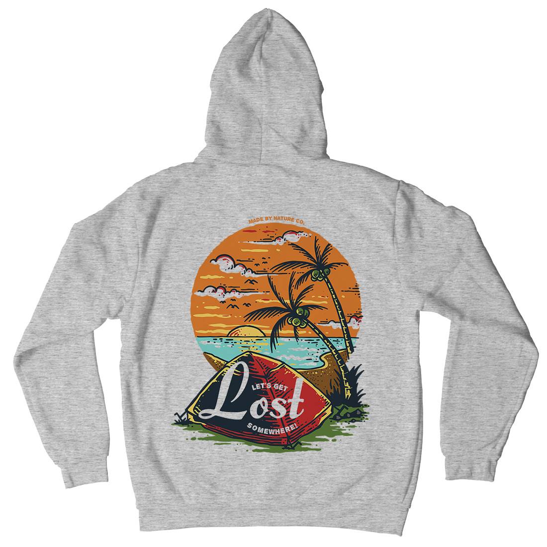 Beach Camping Mens Hoodie With Pocket Nature C708
