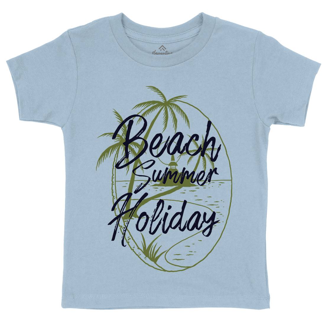 Beach Island Kids Crew Neck T-Shirt Nature C709