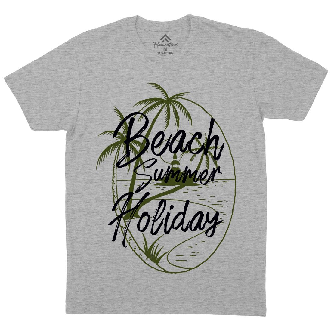 Beach Island Mens Organic Crew Neck T-Shirt Nature C709