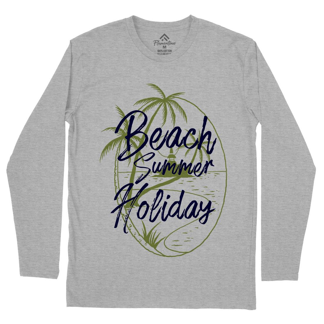 Beach Island Mens Long Sleeve T-Shirt Nature C709