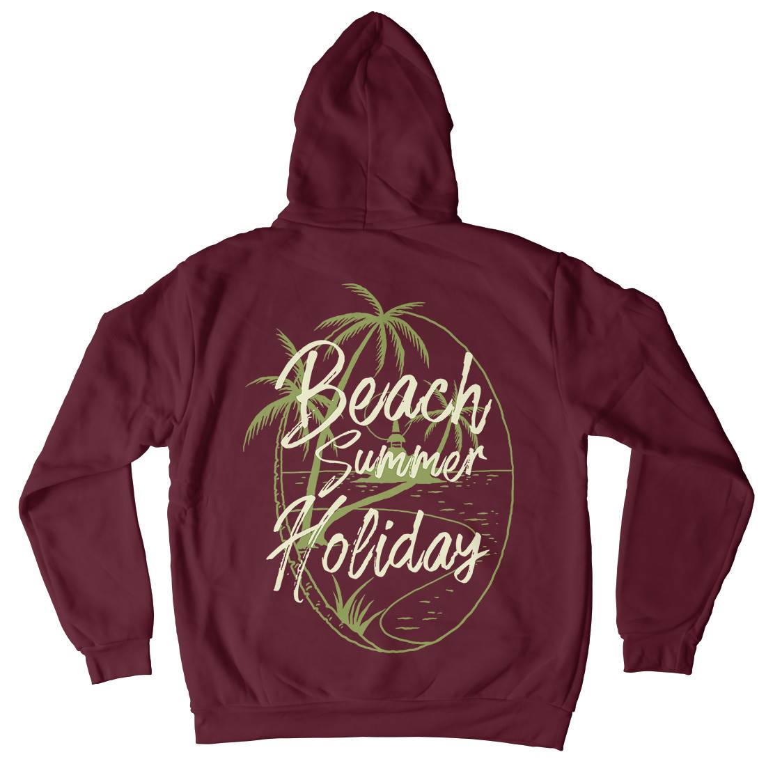 Beach Island Mens Hoodie With Pocket Nature C709